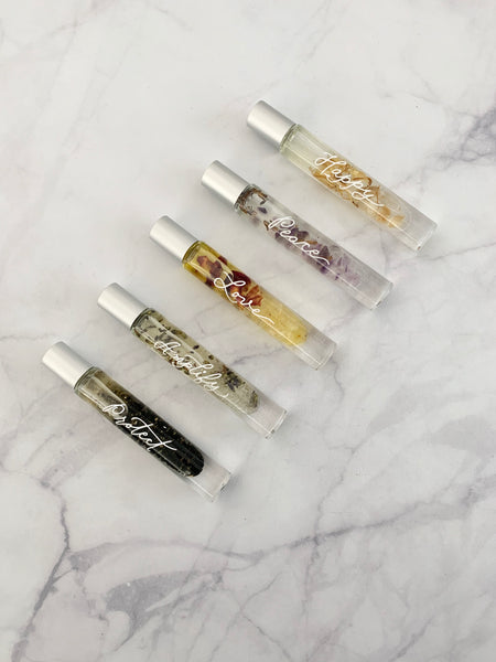Crystal Infused Essential Oil Roller